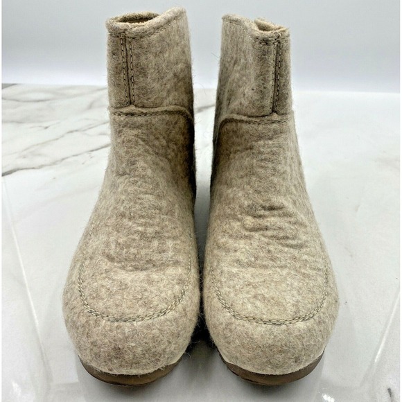 EMU Boots Womens Sz 8 Australia Shearling Style Brown Fabric Harper Mini - Picture 3 of 9